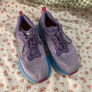 Hoka Women's Bondi 8 Sneakers in Pastel Lilac Size 9.5